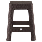Kuber Industries Heart Home Plastic Sitting Stool for Bedroom, Kitchen, Living Room, Office Use (Brown)-46Hh0520, Standard